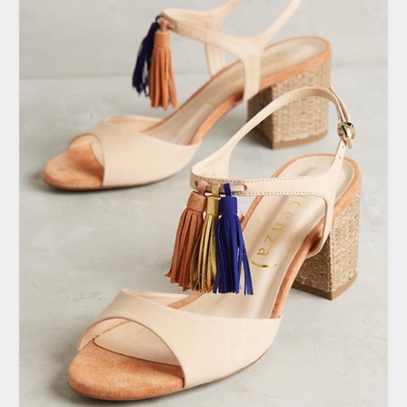 Anthropologie Shoes - Anthropologie Vicenza Tasseled Peep-Toe Heels 🌿
